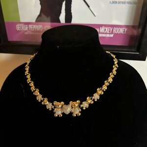 Costume jewelry teddy bear necklace